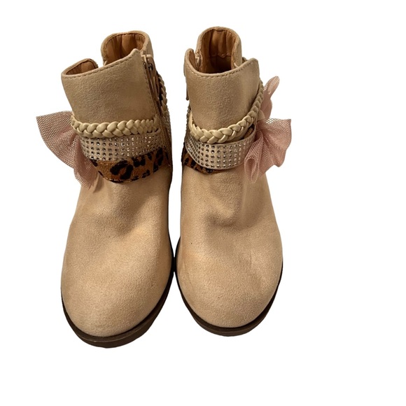 ZBY Animal Print Band Bow Round Toe Chunky Block Heel Shoe Size 10 NWOT - Picture 3 of 6